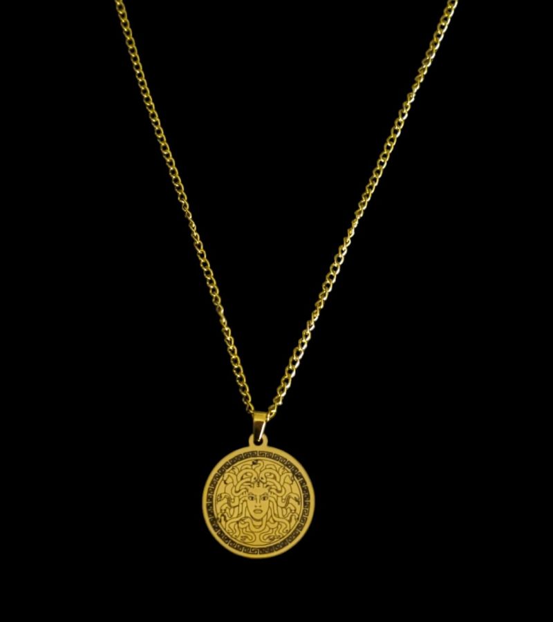 Collana in acciaio inossidabile medusa in oro o argento 2
